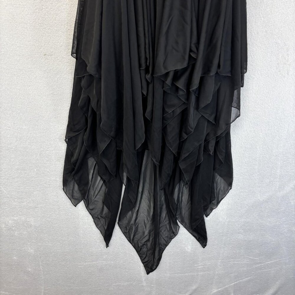 Vintage Y2K City Triangles Hanky Hem Fairy Dress Juniors Medium Whimsigoth Goth‎ - Picture 8 of 12